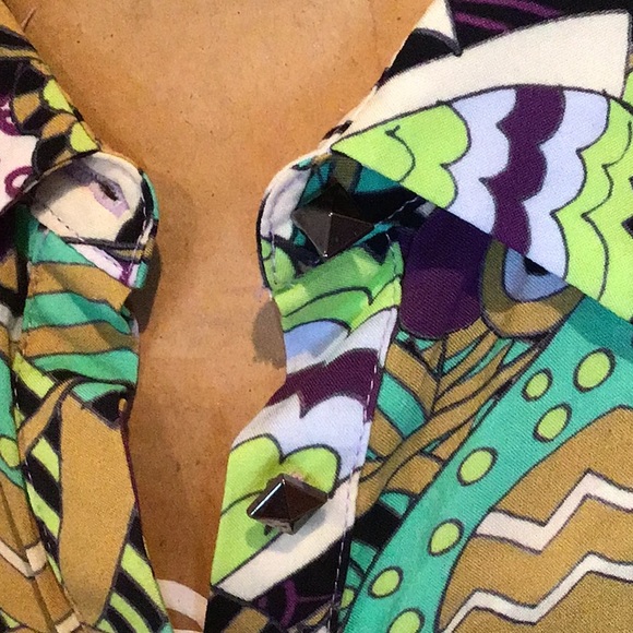 GUSTO BARCELONA Multicolored Summer Mini Dress. - Picture 3 of 9